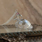 925 Sterling Silver Clear Quartz Duck Carved Pink Tourmaline Crystal Handcrafted Necklace