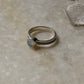 925 Sterling Silver Rainbow Moonstone Square Heart Band Ring