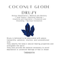 Natural blue coconut druzy geode crystal 