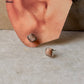 925 Sterling Silver Sunstone Raw Uncut Studs Earrings