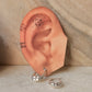 925 Sterling Silver Chunky Italian U Statement 2 in 1 Hoops