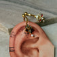 925 Sterling Silver Gold Plated Pink White Stone Kundan Polki & Fresh Water Pearls Charm Bugadi Ear Cuff