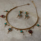 925 Sterling Silver Turquoise , Red Stones ,Fresh Water Pearls & Kundan Polki Handcrafted Gold Plated Necklace