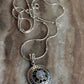 925 Sterling Silver Moonstone Round Boho Handcrafted One of a Kind Pendant