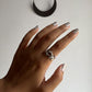 Molten Leaf Silver Ring with Sculptural Detailing for Modern Fashion
