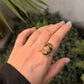 925 Sterling Silver Tiger Eye Oval Boho Statement Ring