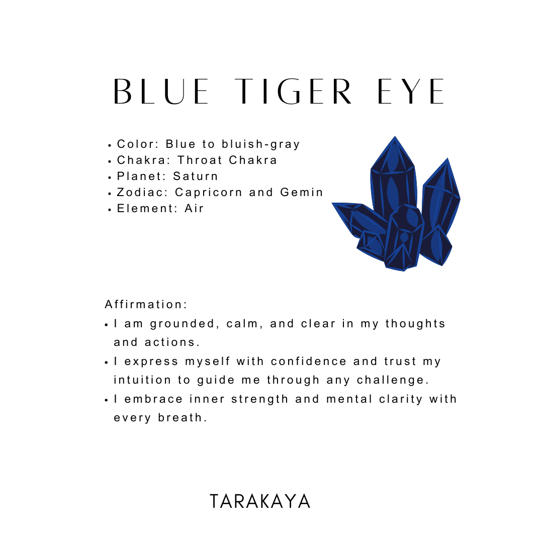 Blue tiger eye crystal for protection