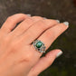 925 Sterling Silver Malachite Boho Statement Ring