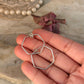 925 Sterling Silver Hexagon Plain Hoops