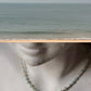 Natural Larimar, Fresh Water Pearls , Silver Fish Charm & Blue Bead Hanging Charm Handcrafted 925 Sterling Silver Necklace