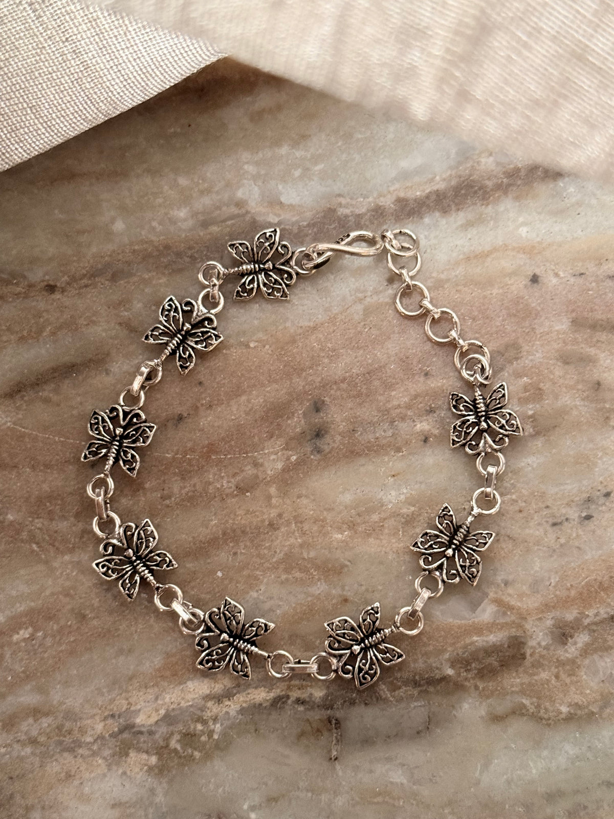 925 Sterling Silver Butterfly Bracelet