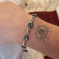 925 Sterling Silver Antique Style Small Flower Bracelet