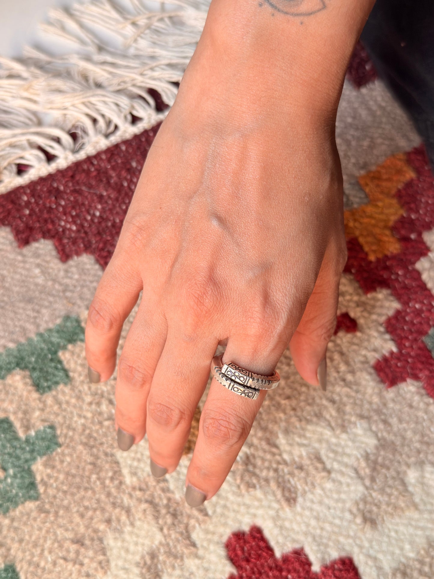 925 Sterling Silver Bohemian Hill Tribe Handcrafted Adjustable Ring