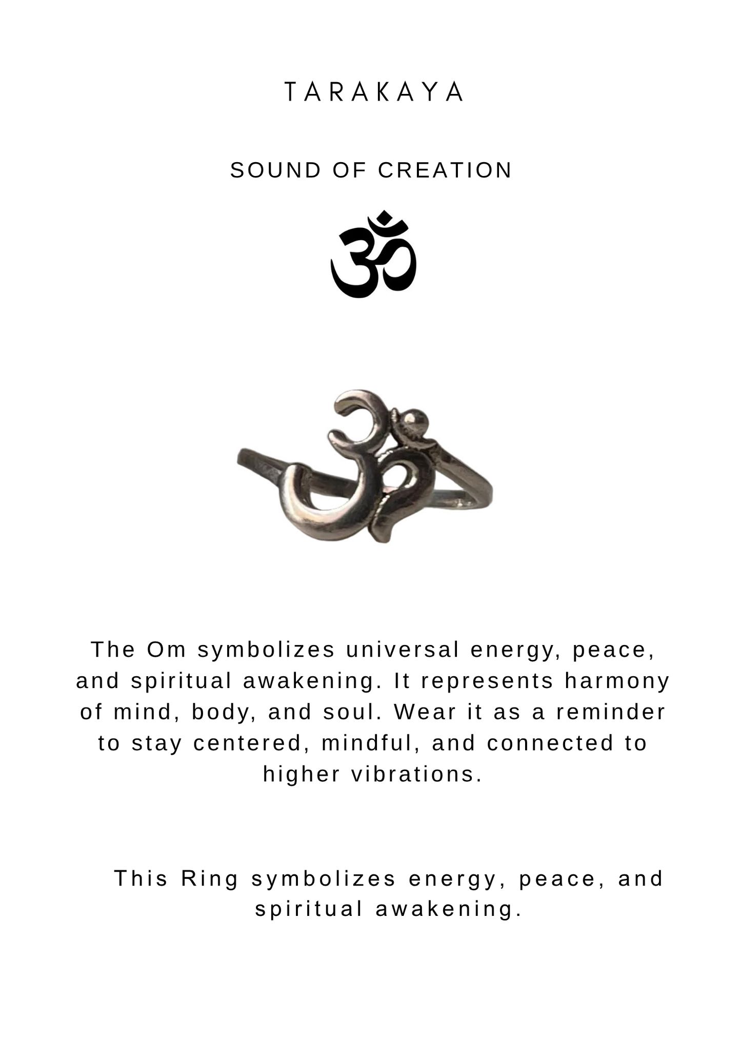 925 Sterling Silver Plain Boho Om/Aum Ring