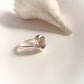 Stylish silver ring with smokey quartz oval cross design