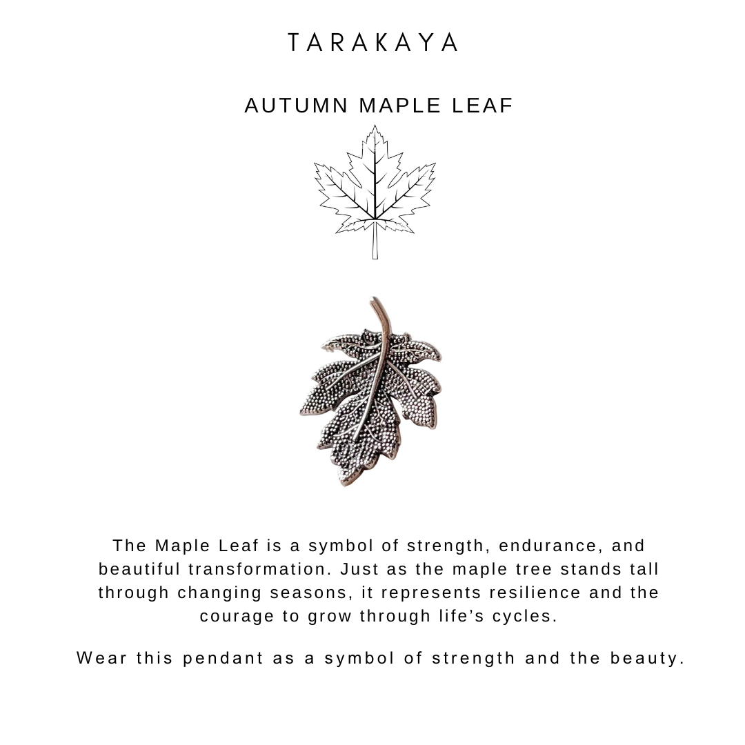 925 Sterling Silver Maple Leaf Invisible Hook Necklace