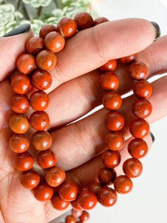 Red Jasper Natural Crystal Bracelet 8MM