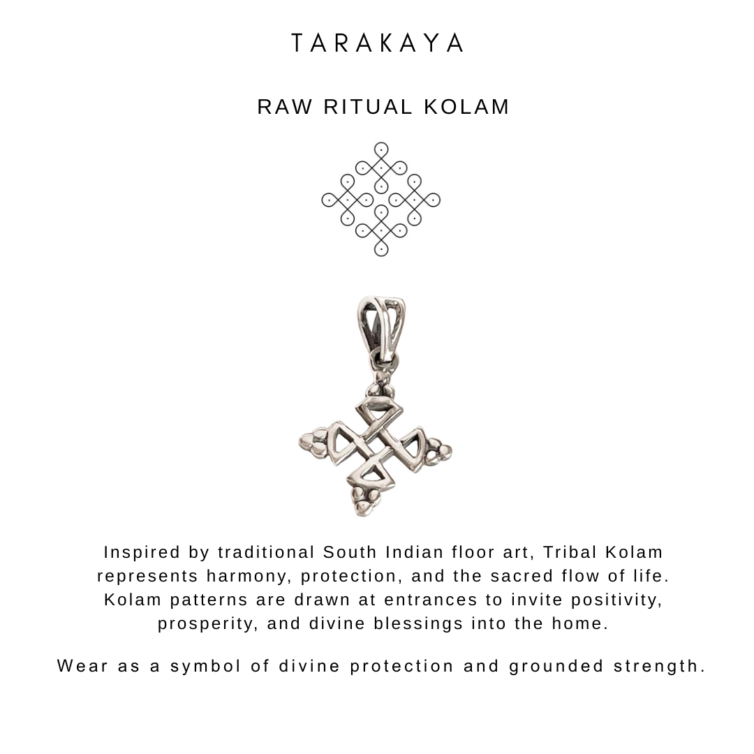 925 Sterling Silver Tribal Kolam Necklace