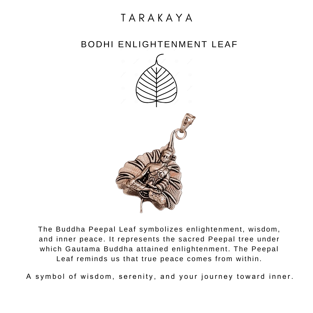 925 Sterling Silver Buddha Peepal Leaf Pendant
