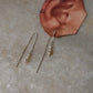 Fresh Water Pearls Threader/Sui Dhaga Handcrafted Minimal 925 Sterling Silver Earrings