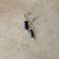 925 Sterling Silver Lapis Lazuli, Clear Quartz & Pearl Studs Earrings