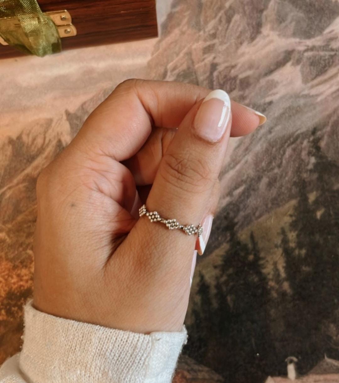 Boho Raavy Tribal Stack Silver Ring
