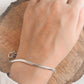 Antique Silver Flat Snake Chain Bracelet