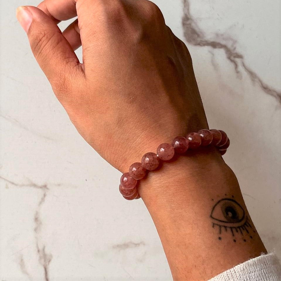 Natural Strawberry Quartz Bracelet 8MM 