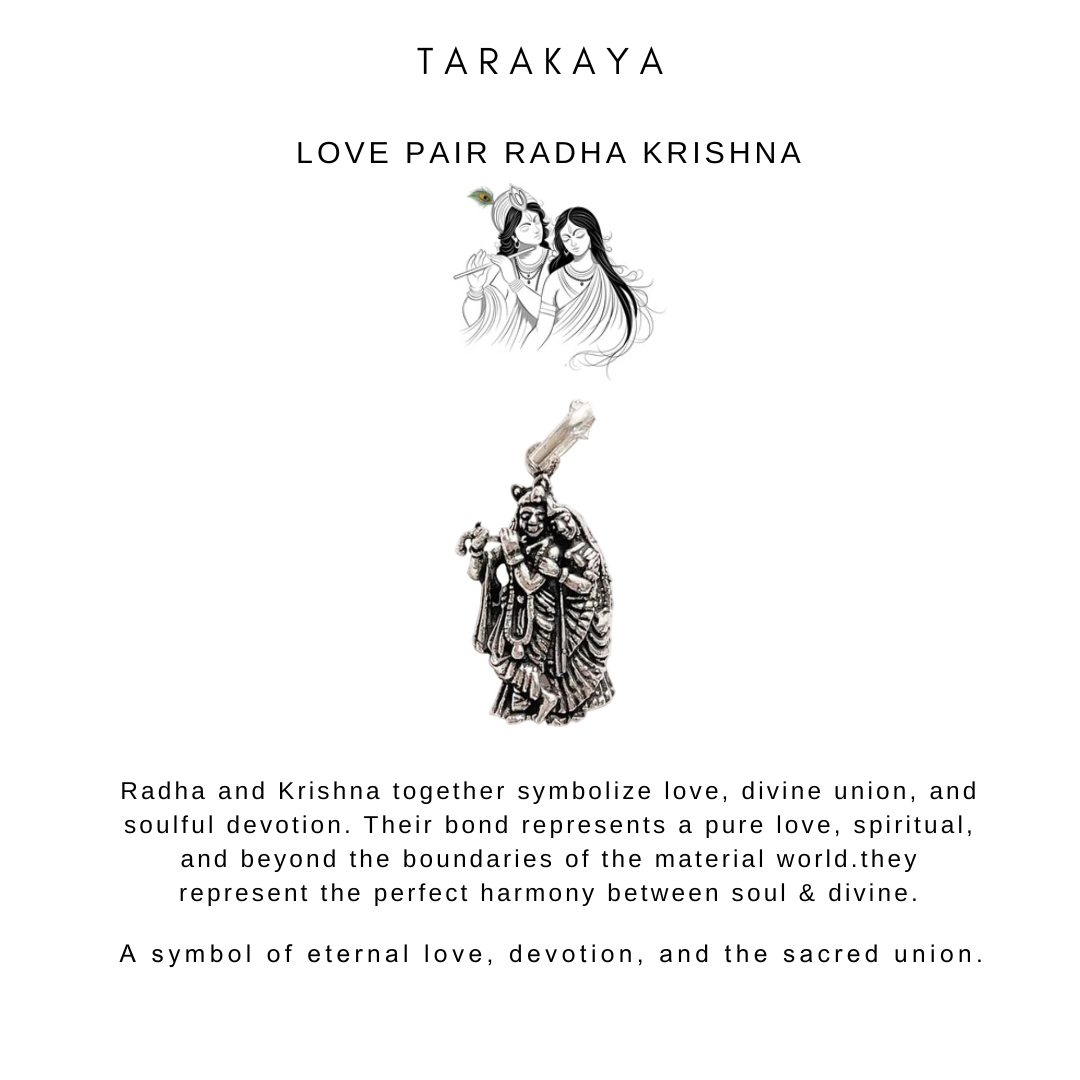 925 Sterling Silver Radha Krishna Pendant