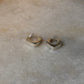 925 Sterling Silver Chunky Italian Square Half Hoops Earrings