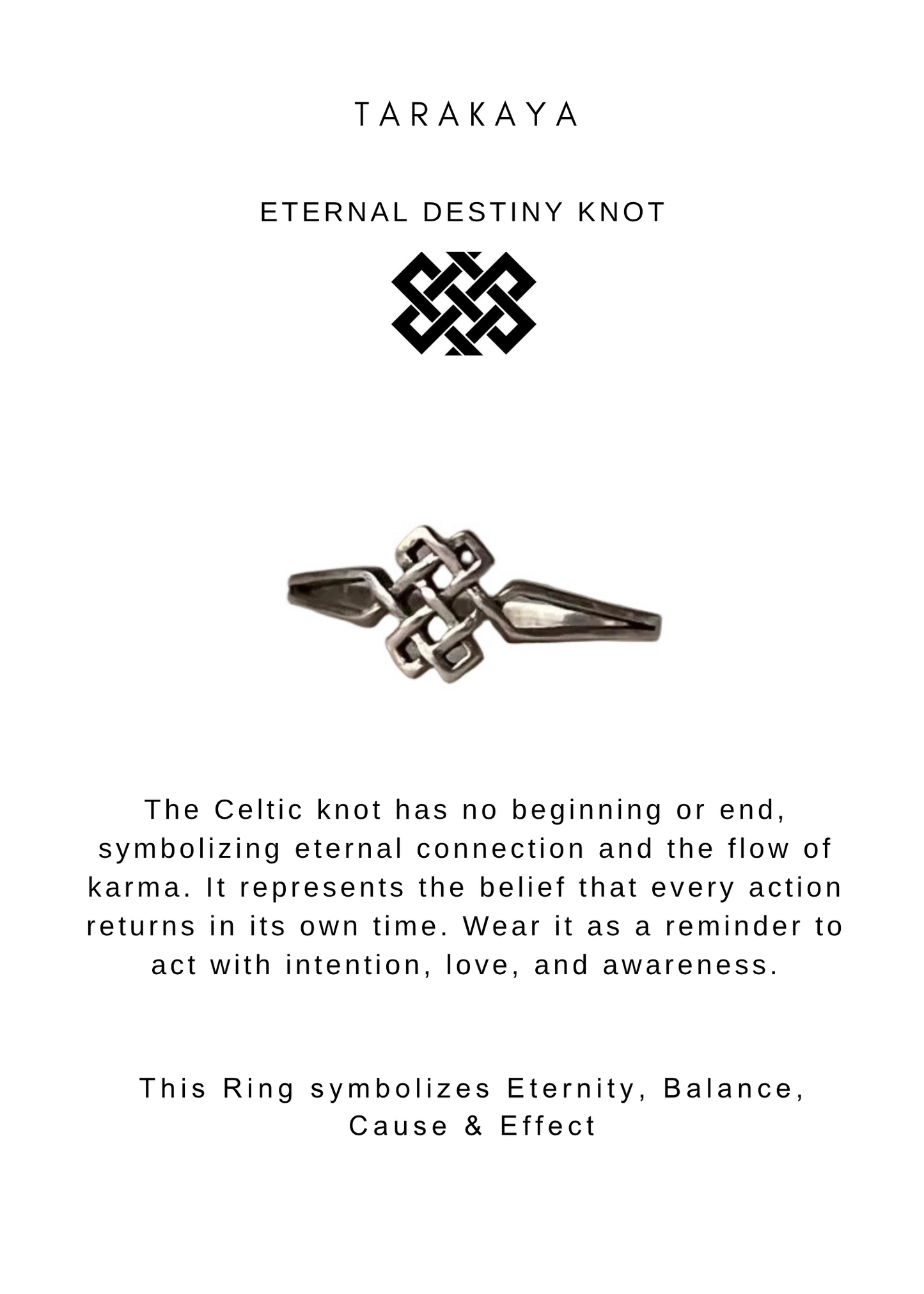 925 Sterling Silver Karma Celtic Knot Eternal Ring