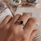 Chic Vintage Silver Ring Featuring Square Cut Black Onyx