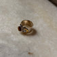 925 Sterling Silver Tiger Eye Rustic Mixed Metal Ring