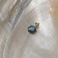 925 Sterling Silver Labradorite Floral Carved With Fresh Water Pearls Handcrafted Charm