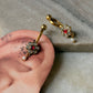 925 Sterling Silver Gold Plated Pink White Stone Kundan Polki & Fresh Water Pearls Charm Bugadi Ear Cuff