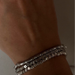 Handcrafted sterling silver statement stackable bracelet  