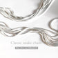 Classic snake silver chain with smooth, polished links