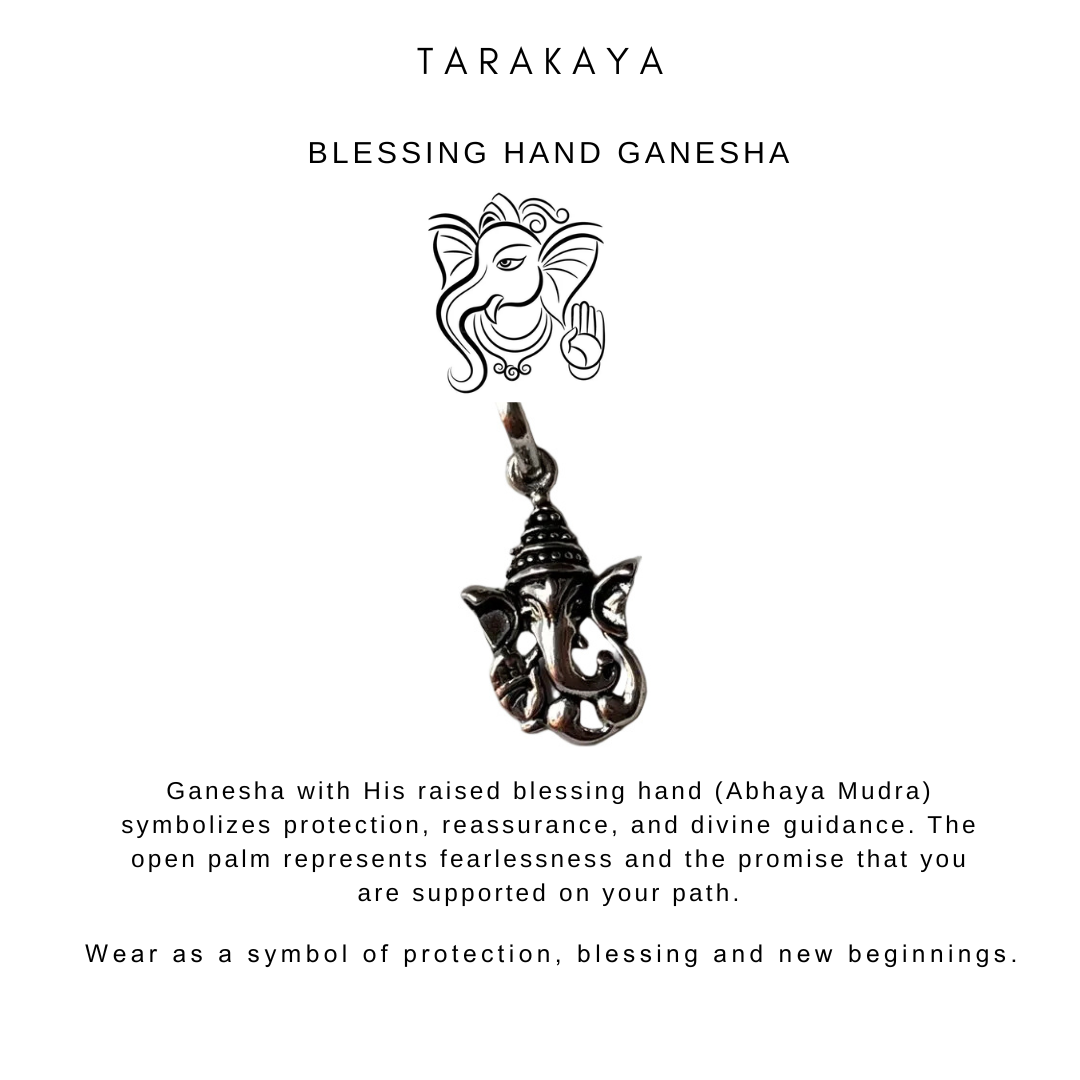925 Sterling Silver Ganesh With Hand Big Pendant