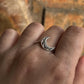Handcrafted Boho Moon Design 925 Silver Ring