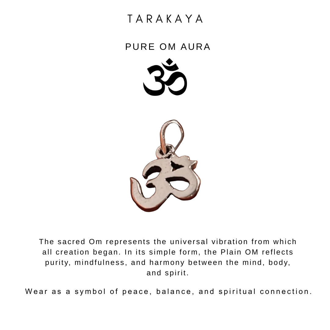 925 Sterling Silver Plain Om/Aum Pendant
