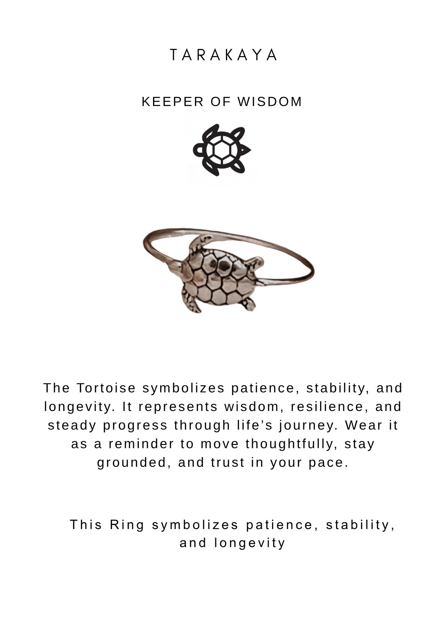 925 Sterling Silver Boho Turtle Ring