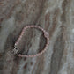 Rose Quartz Tumble & Plain Round 4mm Natural crystal 925 Sterling Silver Bracelet