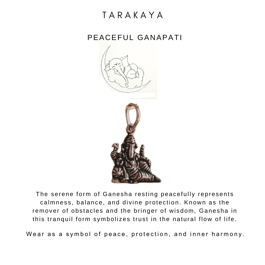 925 Sterling Silver Ganesha Sleeping Pendant