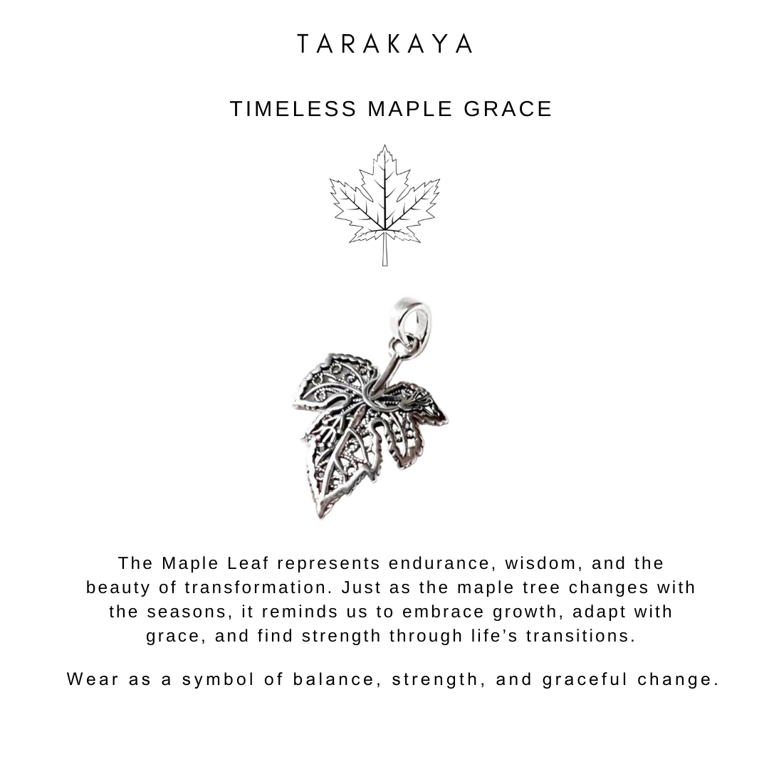 925 Sterling Silver Maple Leaf Filgrie Necklace