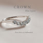 Timeless Blue Topaz Crown Stone Silver Ring for Women