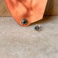 925 Sterling Silver South Screw Blue Cz Flower Studs