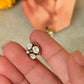 925 Sterling Silver Gold Plated Moissanite Polki Studs Earrings