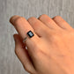 925 Sterling Silver Black Onyx Rectangle Contemporary Style Ring