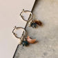 925 Sterling Silver Golden Moonstone Moon, Labradorite Star and Fresh Water Pearls with Silver Disco Beads Handcrafted Hoops