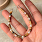 925 Sterling Silver Picture Jasper Flat Tube Crystal Fresh Water Pearls Bracelet